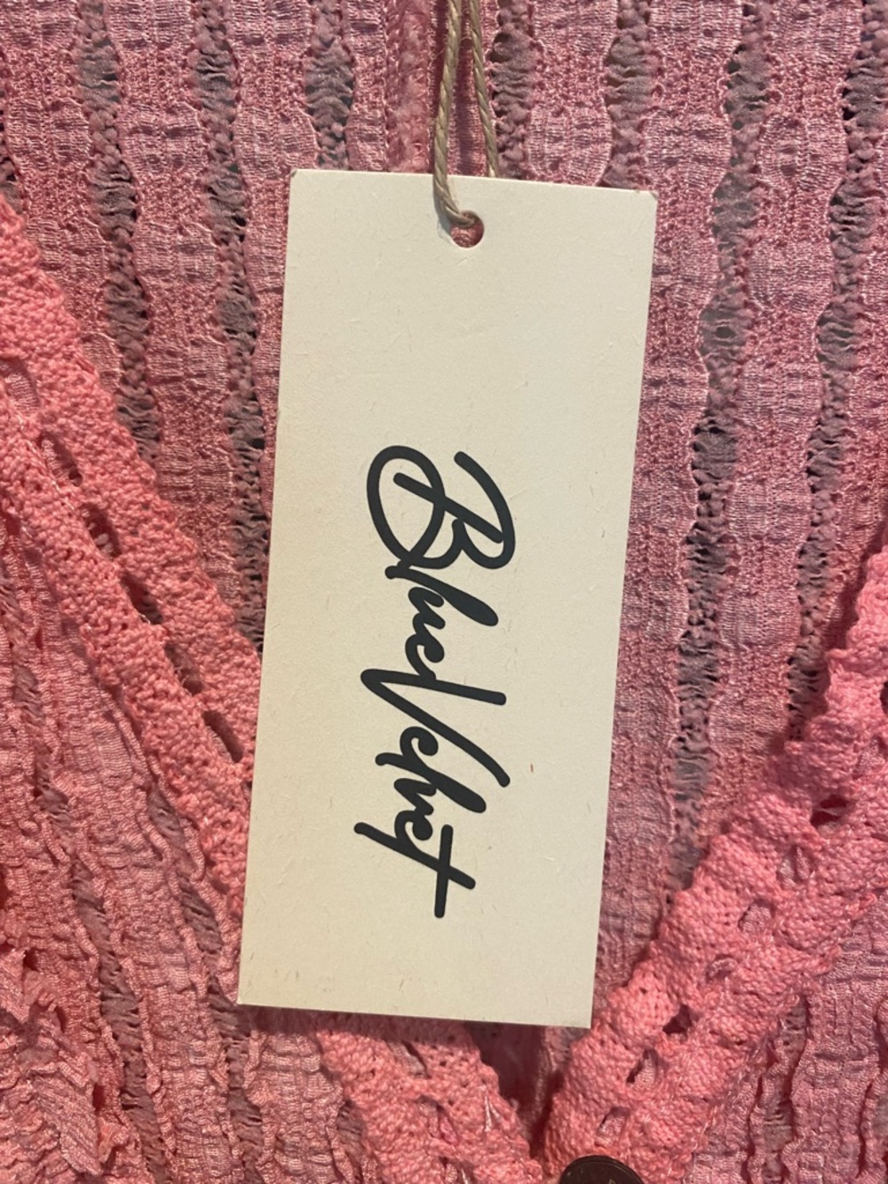 Blue Velvet Textured Ruffle Poncho Top Dusty Pink Womens Size S/M NWT Oversized - Picture 7 of 10
